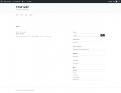 Page screenshot: Test site – Just another WordPress site