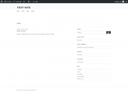 Page screenshot: Test site – Just another WordPress site