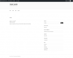 Page screenshot: Test site – Just another WordPress site