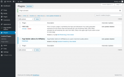 Page screenshot: Plugins ‹ Test site — WordPress