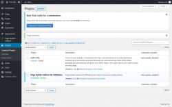 Page screenshot: Plugins ‹ Test site — WordPress