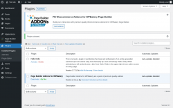 Page screenshot: Plugins ‹ Test site — WordPress