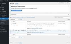 Page screenshot: Plugins ‹ Test site — WordPress