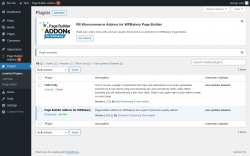 Page screenshot: Plugins ‹ Test site — WordPress