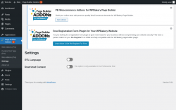 Page screenshot: Page Builder Addons 1 → Settings