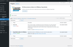 Page screenshot: Plugins ‹ Test site — WordPress