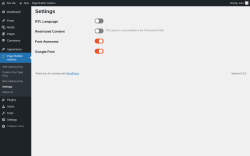 Page screenshot: Page Builder Addons → Settings