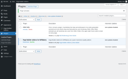 Page screenshot: Plugins ‹ Test site — WordPress