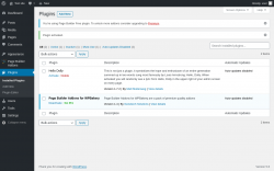 Page screenshot: Plugins ‹ Test site — WordPress