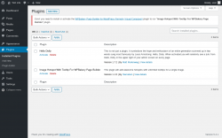 Page screenshot: Plugins &lsaquo; Test site &mdash; WordPress