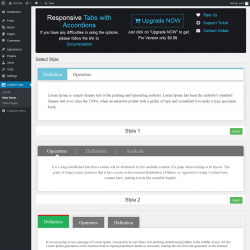 Page screenshot: Content Tabs → New Items