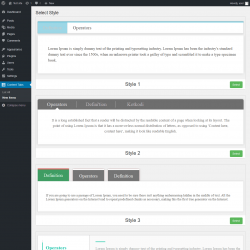 Page screenshot: Content Tabs → New Items