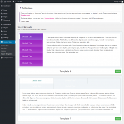 Page screenshot: Content Tabs → Import Templates