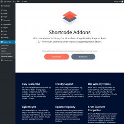 Page screenshot: Content Tabs → Shortcode Addons