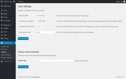 Page screenshot: Content Tabs → Settings