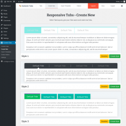 Page screenshot: Content Tabs → Create New