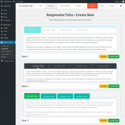 Page screenshot: Content Tabs → Create New