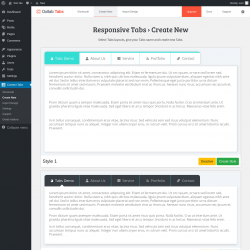 Page screenshot: Content Tabs → Create New