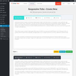 Page screenshot: Content Tabs → Create New
