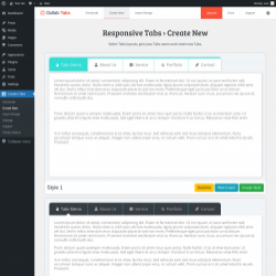 Page screenshot: Content Tabs → Create New