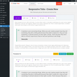 Page screenshot: Content Tabs → Create New