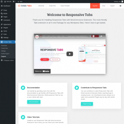 Page screenshot: Content Tabs → Support