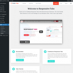 Page screenshot: Welcome To Responsive Tabs with Accordions ‹ Test site — WordPress