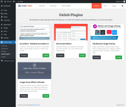 Page screenshot: Content Tabs → Oxilab Plugins