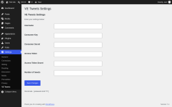 Page screenshot: Settings &rarr; VE Tweets