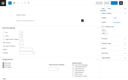 Page screenshot: Add New Page &lsaquo; Test site &mdash; WordPress