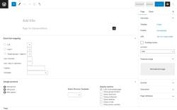 Page screenshot: Add New Page &lsaquo; Test site &mdash; WordPress
