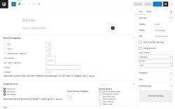 Page screenshot: Add New Post &lsaquo; Test site &mdash; WordPress