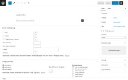 Page screenshot: Add New Page &lsaquo; Test site &mdash; WordPress