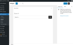 Page screenshot: Widgets &lsaquo; Test site &mdash; WordPress