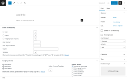 Page screenshot: Add New Post &lsaquo; Test site &mdash; WordPress
