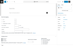 Page screenshot: Add New Page &lsaquo; Test site &mdash; WordPress
