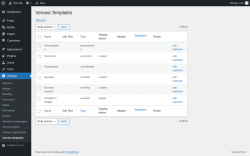 Page screenshot: Settings &rarr; Verowa templates