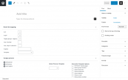 Page screenshot: Add New Post &lsaquo; Test site &mdash; WordPress
