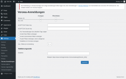 Page screenshot: Settings &rarr; Verowa Anmeldungen