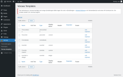 Page screenshot: Verowa &rarr; Verowa templates