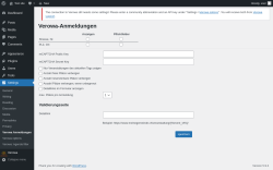 Page screenshot: Settings &rarr; Verowa Anmeldungen