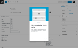 Page screenshot: Add New Page &lsaquo; Test site &mdash; WordPress