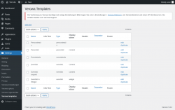 Page screenshot: Settings &rarr; Verowa templates
