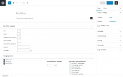 Page screenshot: Add New Page &lsaquo; Test site &mdash; WordPress