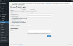 Page screenshot: Settings &rarr; Verowa Anmeldungen