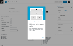 Page screenshot: Add New Page &lsaquo; Test site &mdash; WordPress