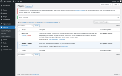 Page screenshot: Plugins &lsaquo; Test site &mdash; WordPress