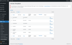 Page screenshot: Settings &rarr; Verowa templates