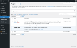 Page screenshot: Plugins &lsaquo; Test site &mdash; WordPress