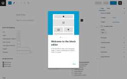 Page screenshot: Add New Page &lsaquo; Test site &mdash; WordPress